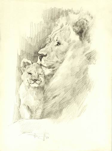 Original Realism Animal Drawings by Vera Bondare