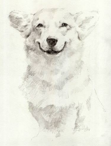 Print of Realism Dogs Drawings by Vera Bondare