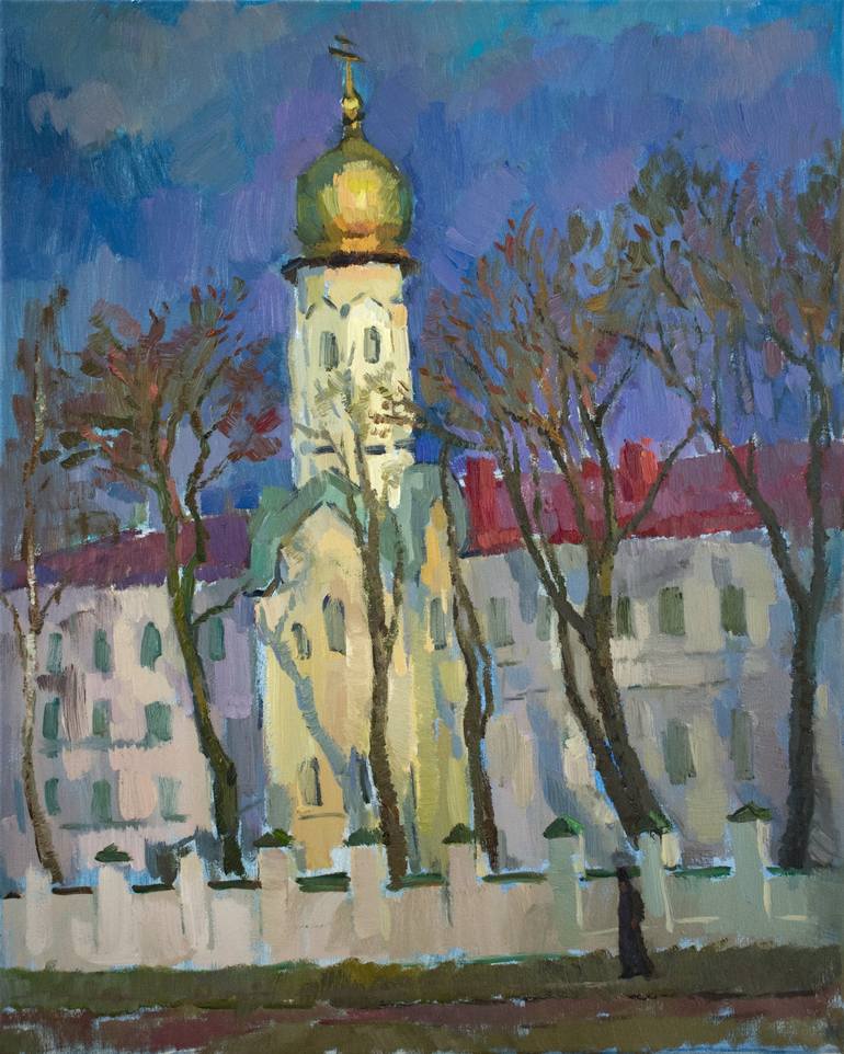 Old Believer Church, Riga Painting by Vera Bondare | Saatchi Art