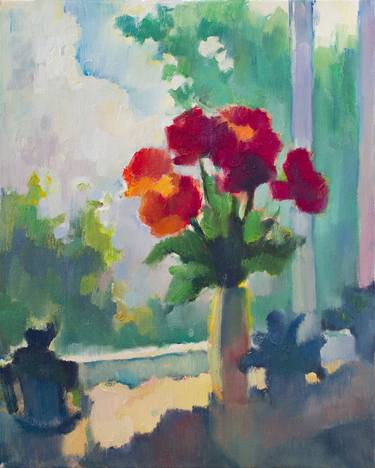 Print of Expressionism Floral Paintings by Vera Bondare