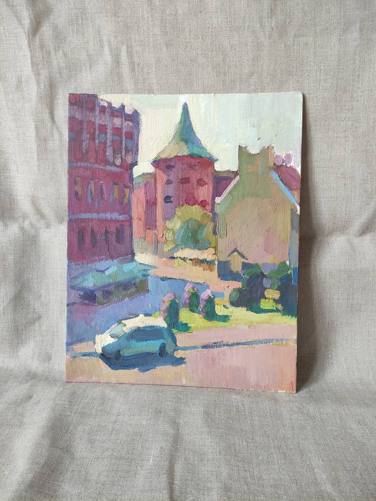 Original Expressionism Cities Painting by Vera Bondare