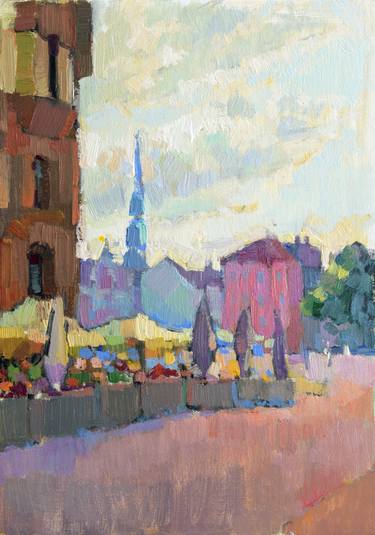 Original Expressionism Cities Paintings by Vera Bondare