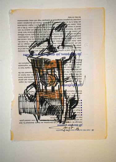 Original Expressionism People Drawings by Vera Bondare