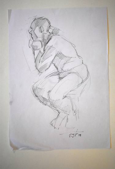 Original Expressionism People Drawings by Vera Bondare