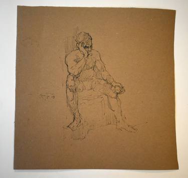 Original Expressionism People Drawings by Vera Bondare