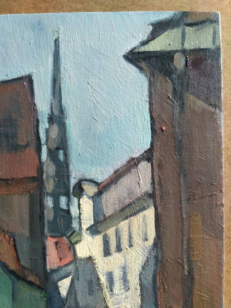 Original Expressionism Cities Painting by Vera Bondare