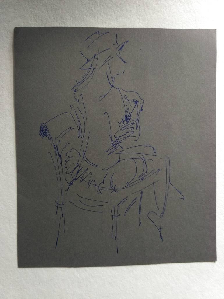 Original Expressionism Nude Drawing by Vera Bondare