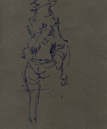 Original Expressionism Nude Drawings by Vera Bondare
