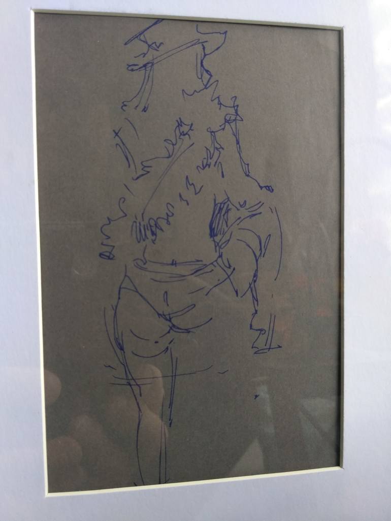 Original Expressionism Nude Drawing by Vera Bondare