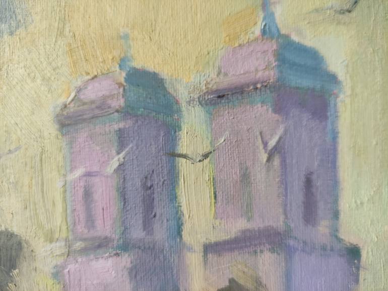 Original Expressionism Cities Painting by Vera Bondare