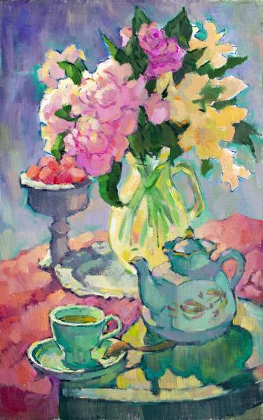 Print of Expressionism Still Life Paintings by Vera Bondare