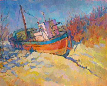 Original Expressionism Ship Paintings by Vera Bondare