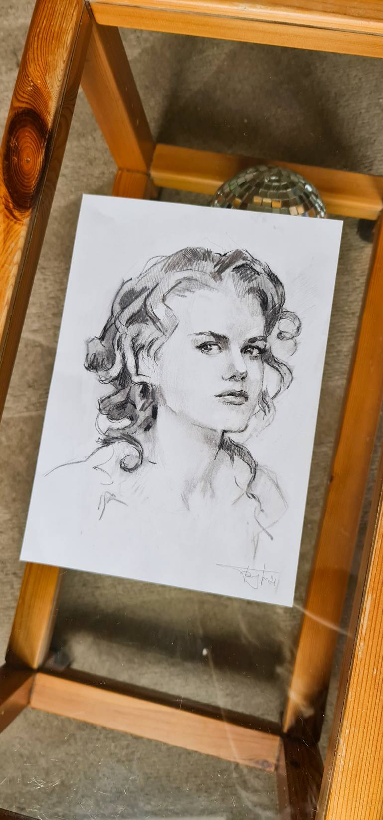Original Impressionism People Drawing by Vera Bondare
