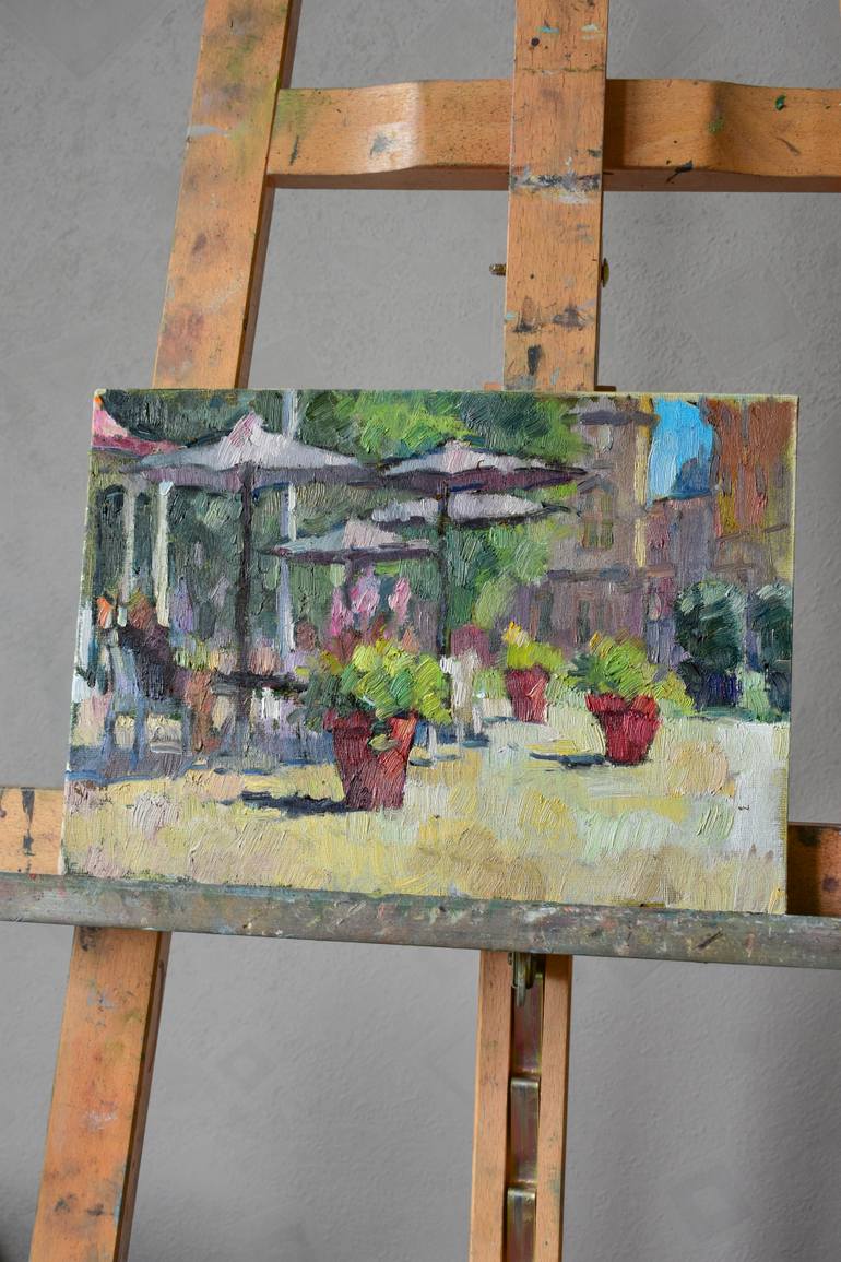 Original Expressionism Cities Painting by Vera Bondare