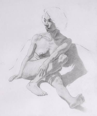 Original Realism Nude Drawings by Jonathan Stone