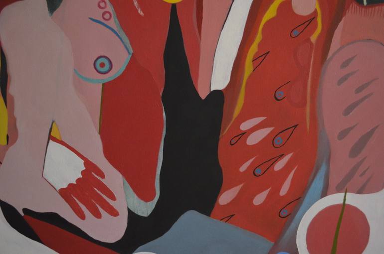 Original Abstract Women Painting by Beata Chrzanowska