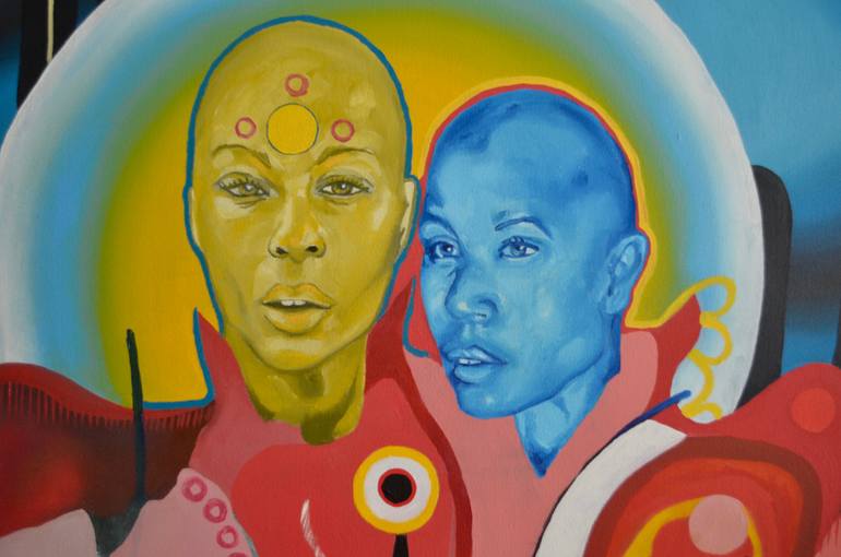 Original Abstract Women Painting by Beata Chrzanowska