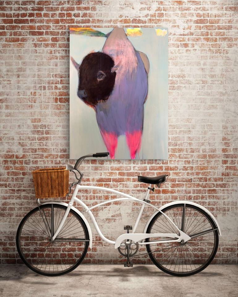 Original Abstract Animal Painting by Kari Maxwell