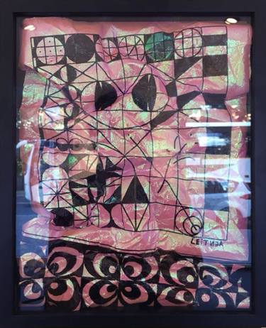 Original Abstract Geometric Drawing by David Leitner
