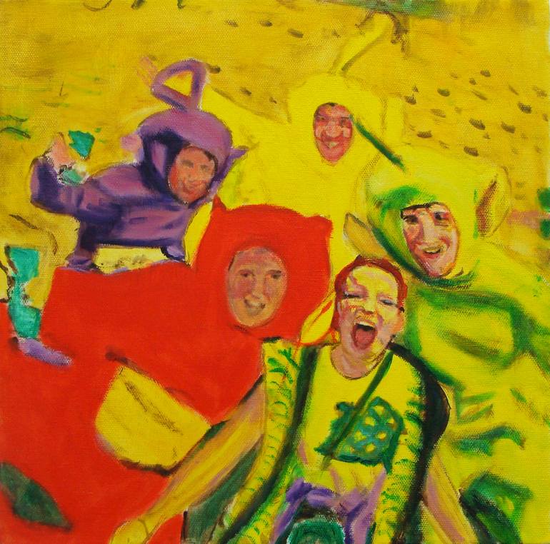 Teletubbies Have Facebook Fun Painting by Andrea Coltman Saatchi Art