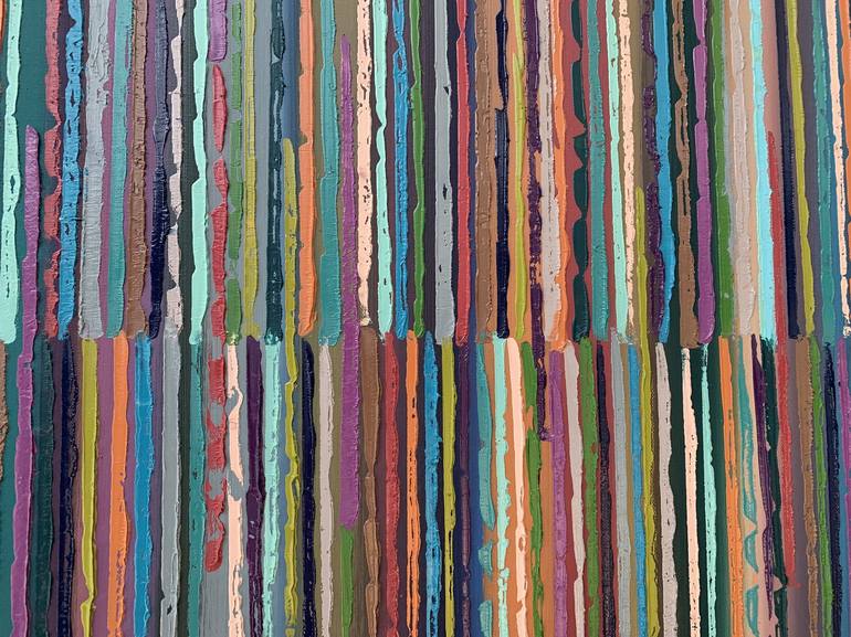 Original stripes Abstract Painting by Janet Hamilton