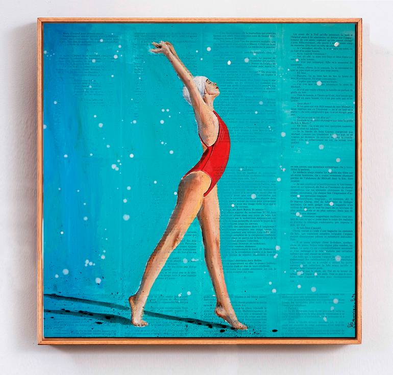 Original Figurative Beach Painting by Bazevian Delacapuciniere