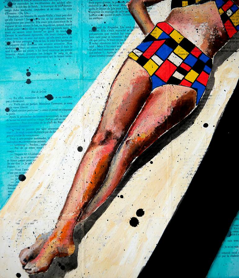 Original Expressionism Beach Painting by Bazevian Delacapuciniere