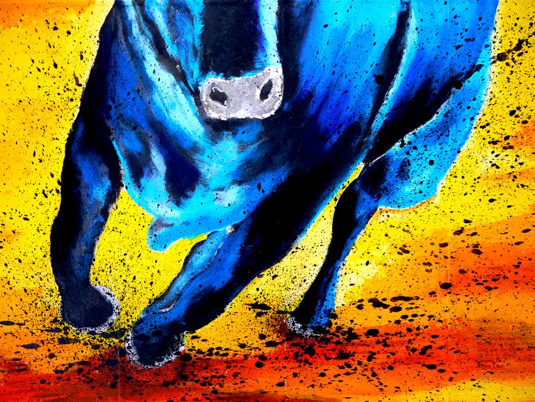 Original Figurative Animal Painting by Bazevian Delacapuciniere