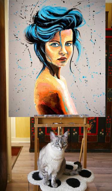 Original Expressionism Portrait Paintings by Bazévian DelaCapucinière