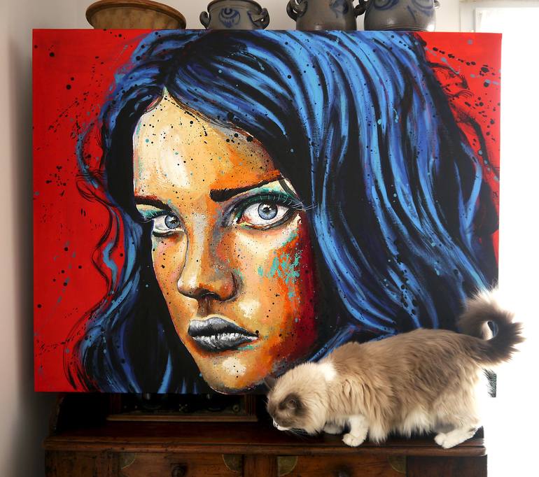 Original Portrait Painting by Bazévian DelaCapucinière