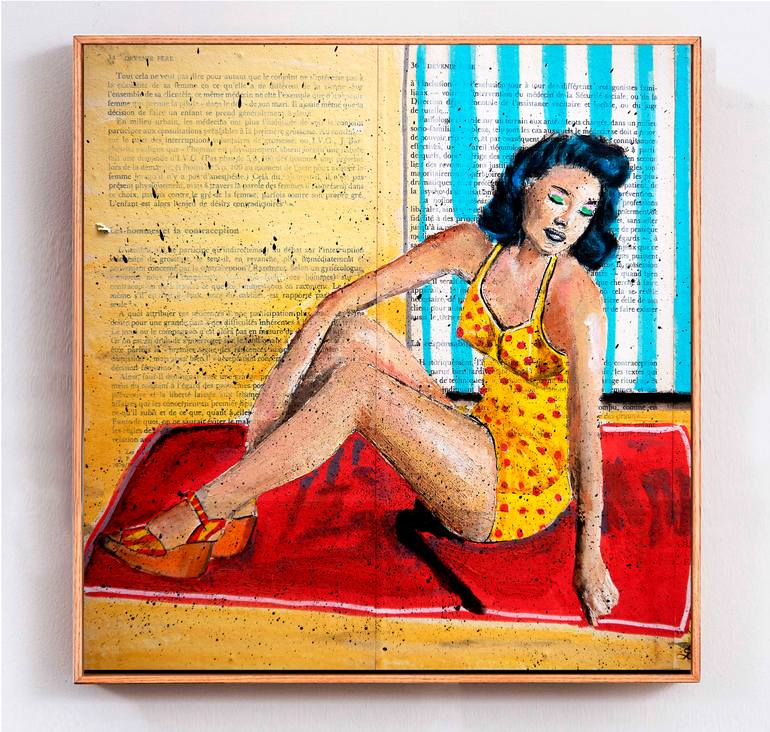 Original Expressionism Beach Painting by Bazevian Delacapuciniere