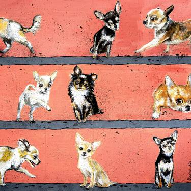 Animal Chihuahua Gang walking LA French School Artist Affordable thumb