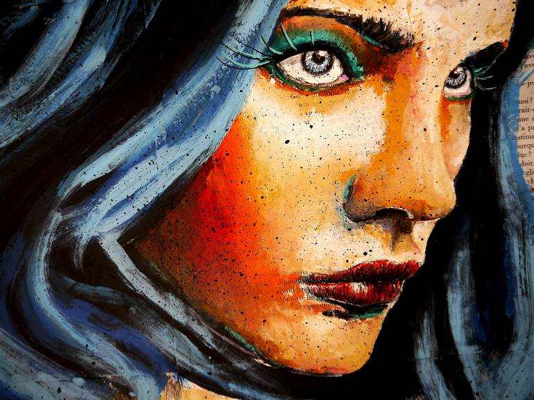 Original Pop Art Women Painting by BazéVian DelacapucinièRe