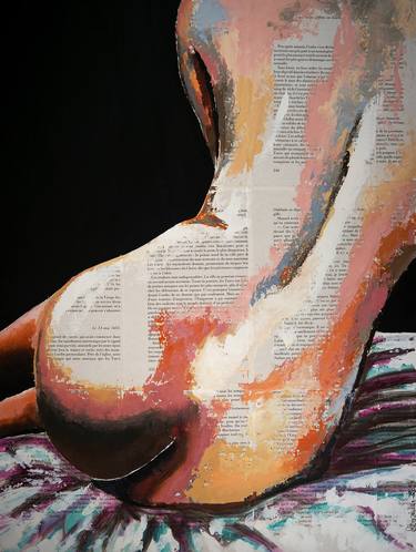 Original Pop Art Nude Painting by Bazévian DelaCapucinière