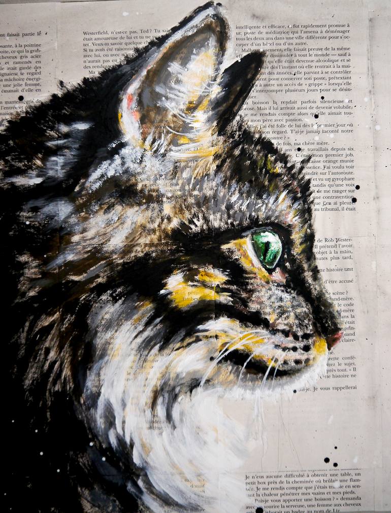Original Portraiture Animal Painting by Bazevian Delacapuciniere