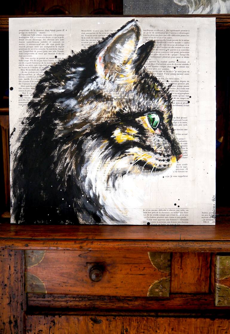 Original Portraiture Animal Painting by Bazevian Delacapuciniere