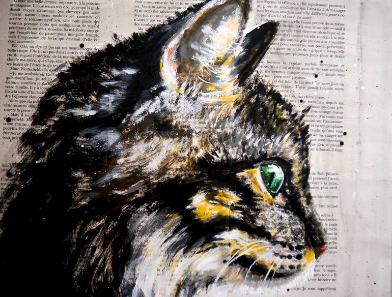 Original Portraiture Animal Painting by Bazevian Delacapuciniere