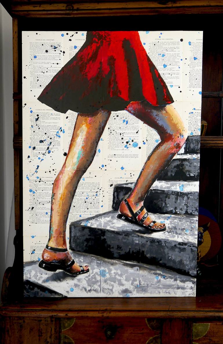 Original Figurative Women Painting by Bazévian Delacapucinière