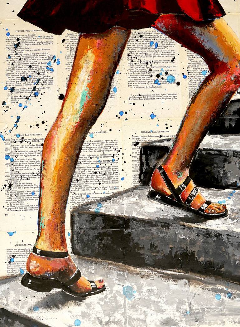 Original Figurative Women Painting by Bazévian Delacapucinière