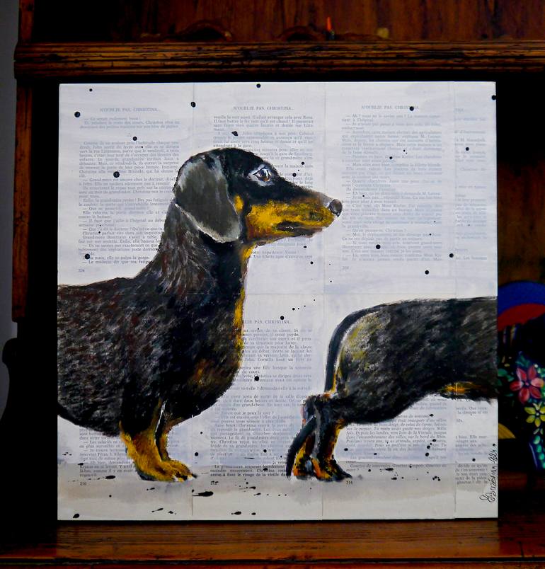 Original Expressionism Animal Painting by Bazevian Delacapuciniere