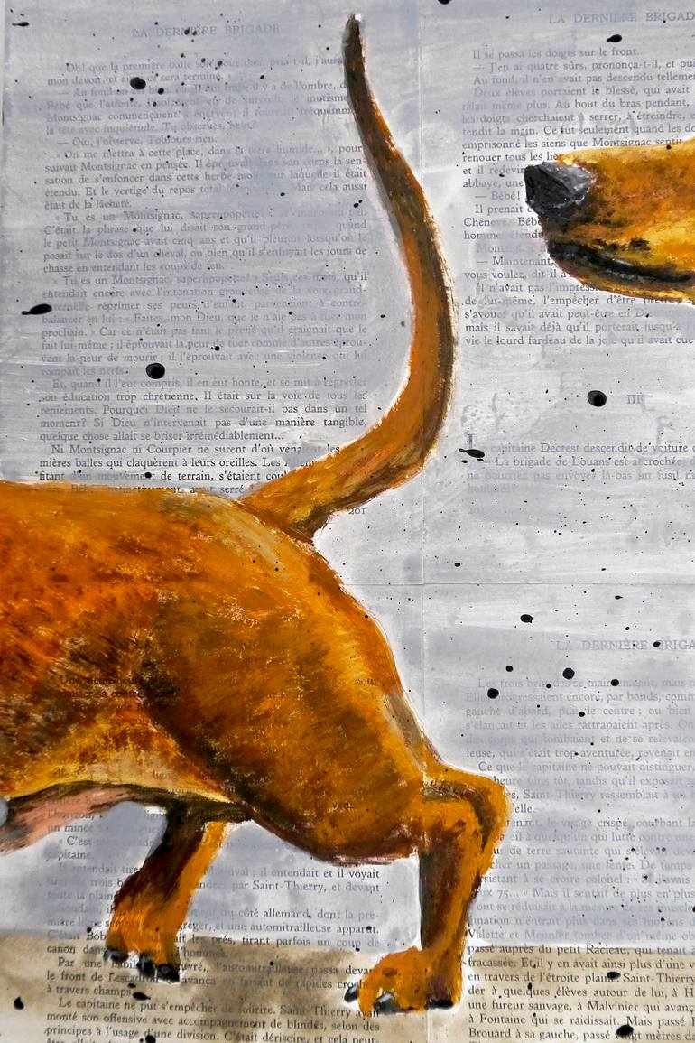 Original Expressionism Animal Painting by Bazevian Delacapuciniere