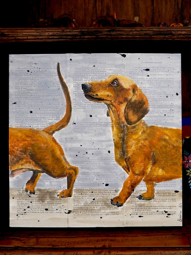 Original Expressionism Animal Painting by Bazevian Delacapuciniere