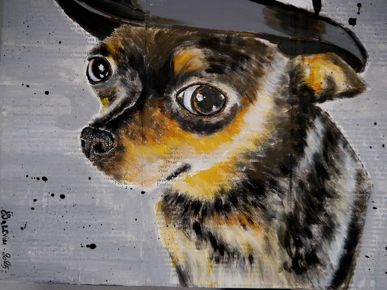 Original Figurative Animal Painting by Bazevian Delacapuciniere