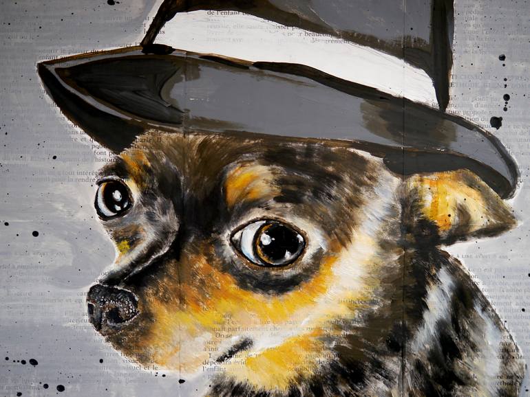 Original Figurative Animal Painting by Bazevian Delacapuciniere