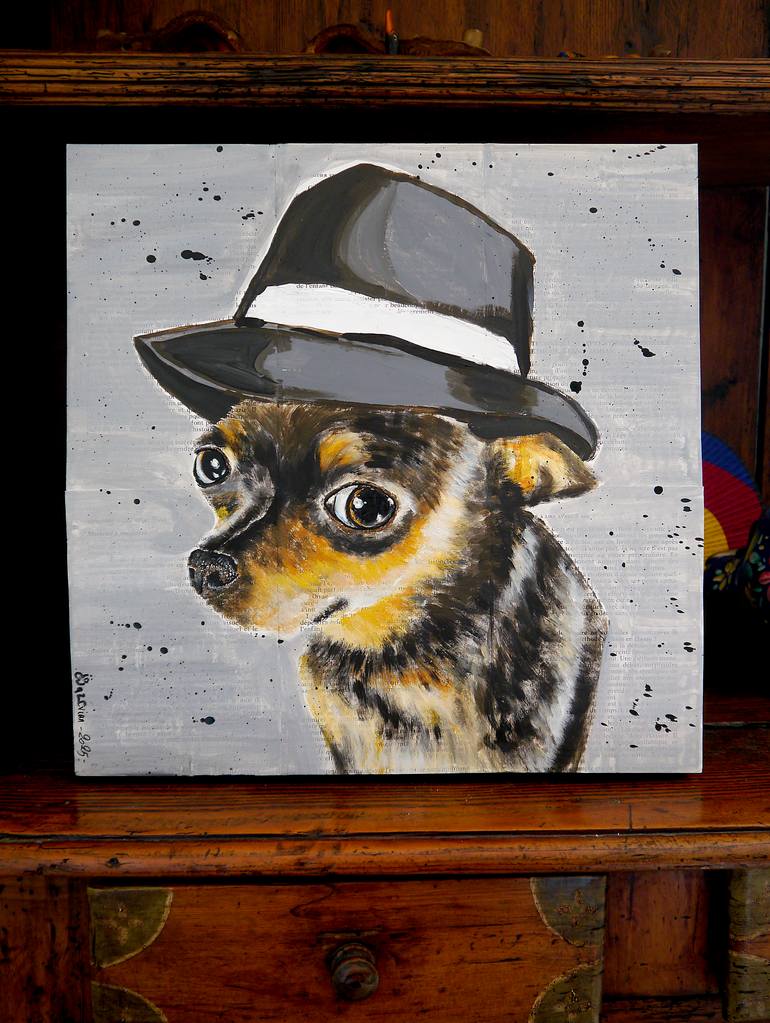 Original Figurative Animal Painting by Bazevian Delacapuciniere