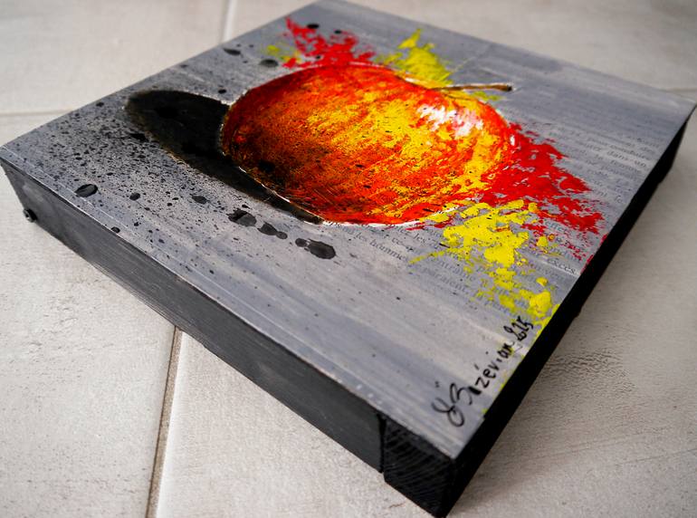 Original Abstract Expressionism Still Life Painting by Bazevian Delacapuciniere