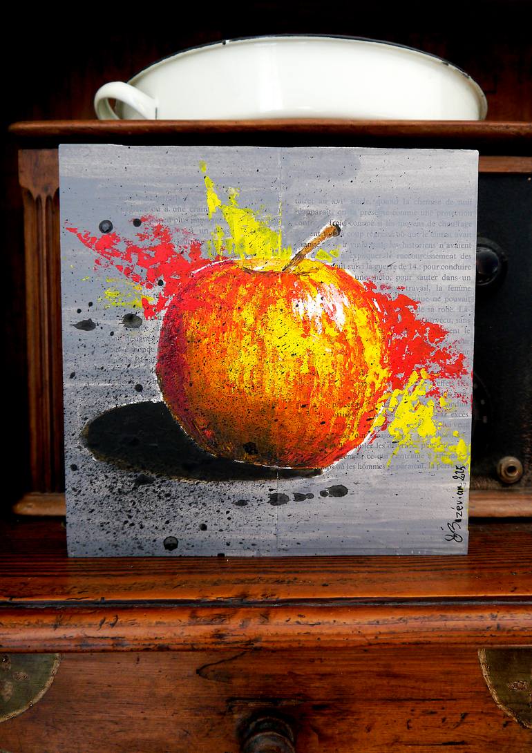 Original Abstract Expressionism Still Life Painting by Bazevian Delacapuciniere