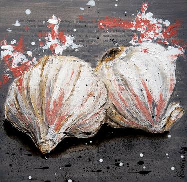 Original Abstract Expressionism Still Life Painting by Bazévian Delacapucinière