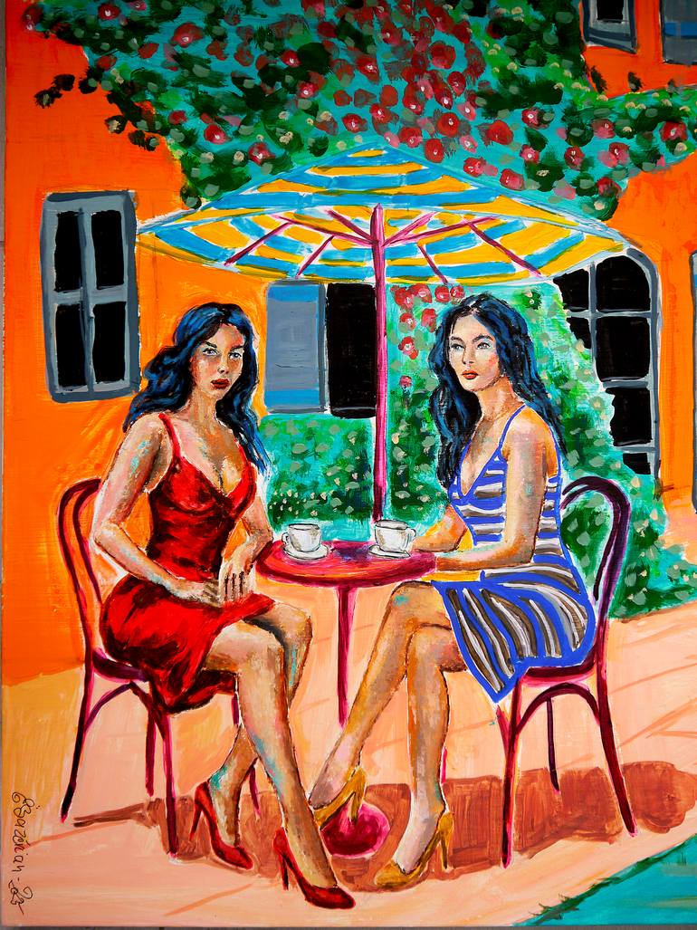 Original Contemporary People Painting by Bazevian Delacapuciniere