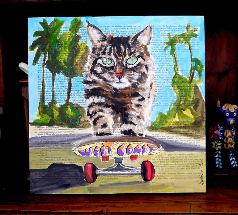 Original Pop Art Animal Painting by Bazevian Delacapuciniere